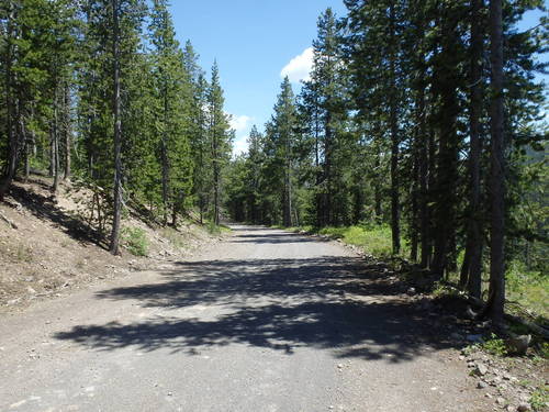 GDMBR: The last of today's rocky road just before exiting Targhee NF.